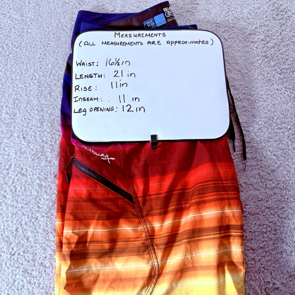 Billabong Platinum Quad X Board Shorts Mens Size 32 Surf Beach Swim‎ Drawstrings - Picture 15 of 15
